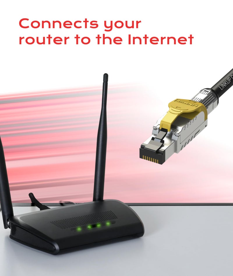 LINKUP Cat 8 Ethernet Cable | Long Internet Cord | High Speed LAN Connection | RJ45 connectors | Use with Cat 5/ Cat 6/ Cat 7 | Optimal for Gaming - Image 5